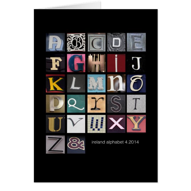 alphabet de l'Irlande (Devant)