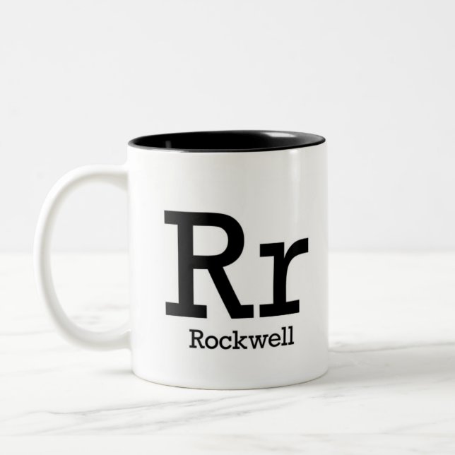 Alphabet de tasse de typographie - Rockwell (Gauche)