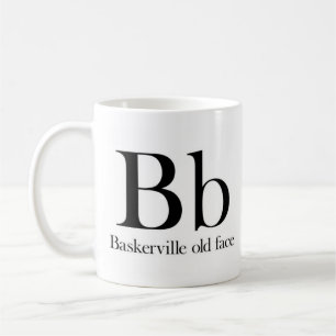 Alphabet de tasse de typographie - vieux visage de
