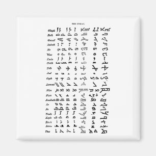Alphabet des alten Syrien Magnet