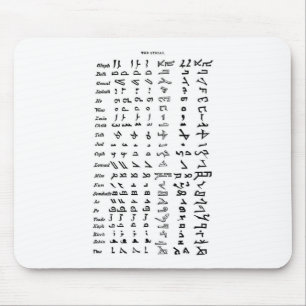 Alphabet des alten Syrien Mousepad