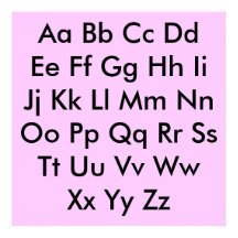 Alphabet Diagramm Pale Pink
