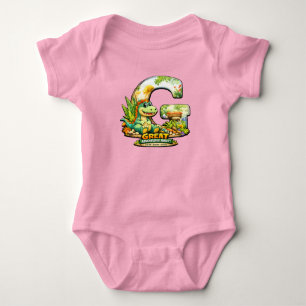 🦕💖 Alphabet Dino “G” Baby Body 👶✨