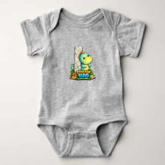 🦕✨ Alphabet Dino “I” Baby Jersey Bodysuit 👶💚 Strampler