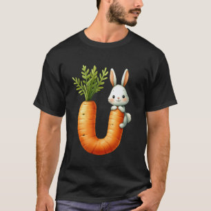 Alphabet-Eier Ostern ABCs Karotte Buchstabe U für T-Shirt