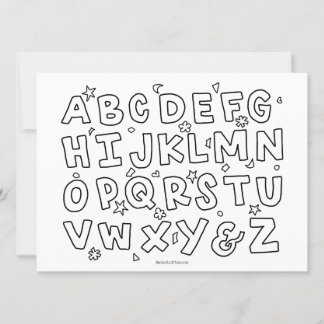 Alphabet-Farbkarte Ankündigung
