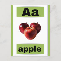 Alphabet-Flash-Karte (mit echtem Bild)