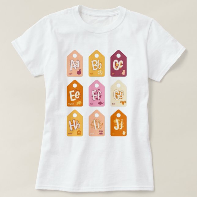 Alphabet Frauen T-Shirt (Design vorne)