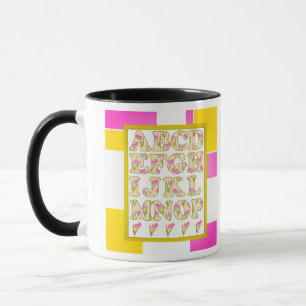 Alphabet für Kinder, das Alphabet lernen, ABC Tasse