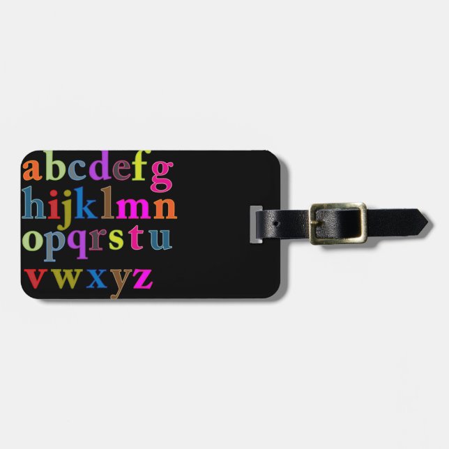 Alphabet Gepäckanhänger (Vorderseite horizontal)