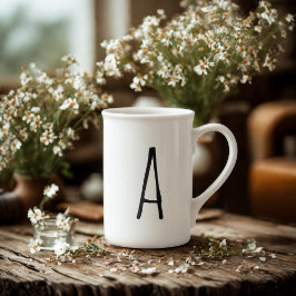 Alphabet Gifting Moderne Monogramm Knochen-China T Prozellantasse