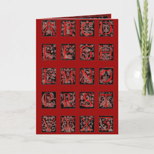 Alphabet Grußkarte Karte