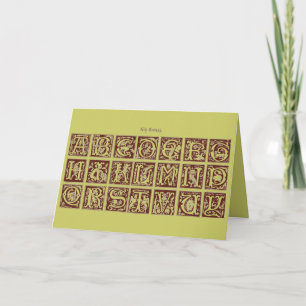 Alphabet Grußkarte Karte