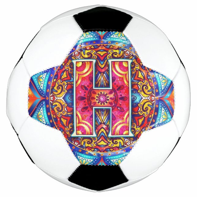 Alphabet H mandala Fußball (Vorderseite)