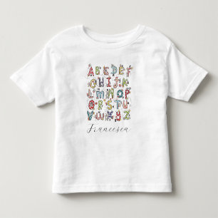 Alphabet Hasen, Schmetterlinge, Feen und Blumen Kleinkind T-shirt