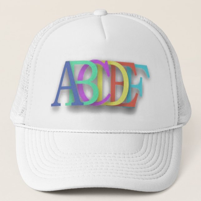 Alphabet Hat Truckerkappe (Vorderseite)