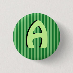 Alphabet-Hauptstadts-grüne Linien Knopf Button