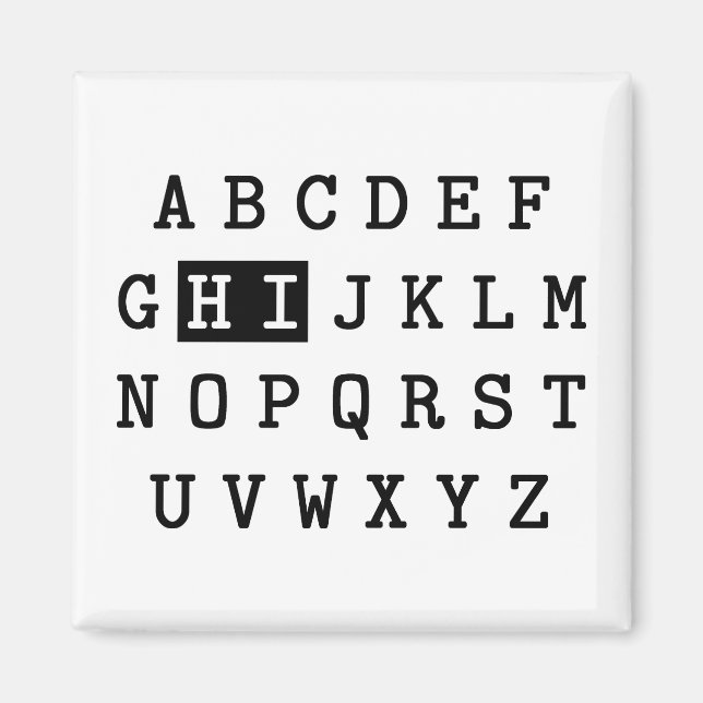 Alphabet Hi Magnet (Vorne)