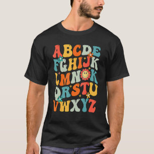 Alphabet Hi Zurück zur Schule ABC Vorschule Kinder T-Shirt