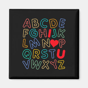Alphabet Ich Liebe Dich Abc Herz U Valentinstag Te Magnet