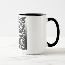 Alphabet im Renaissancestil Buchstabe Y über die T Tasse