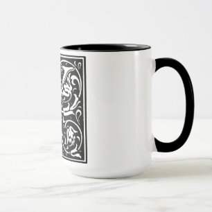 Alphabet im Renaissancestil Buchstabe Y über die T Tasse