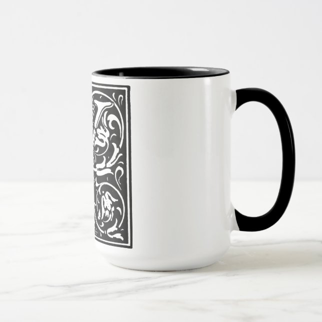 Alphabet im Renaissancestil Buchstabe Y über die T Tasse (Rechts)