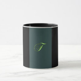 ALPHABET INITIAL F MONOGRAM TASSE