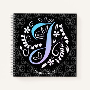 Alphabet J Monogram Handwriting Notizbuch