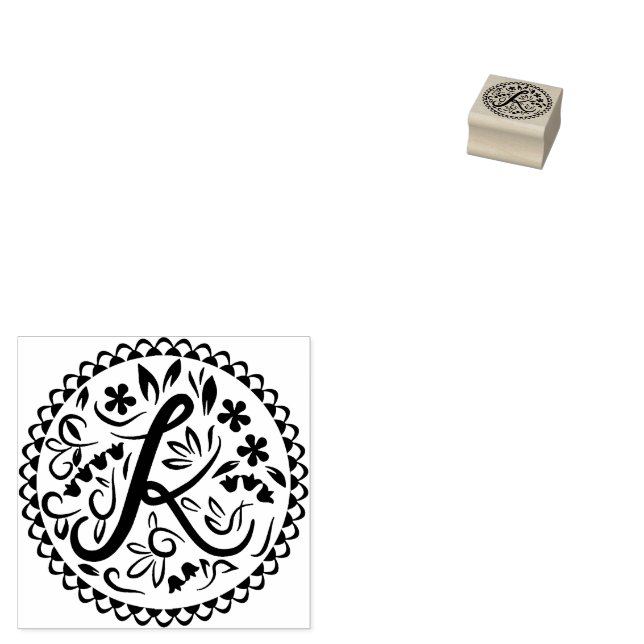Alphabet K Gummistempel (Stempel)