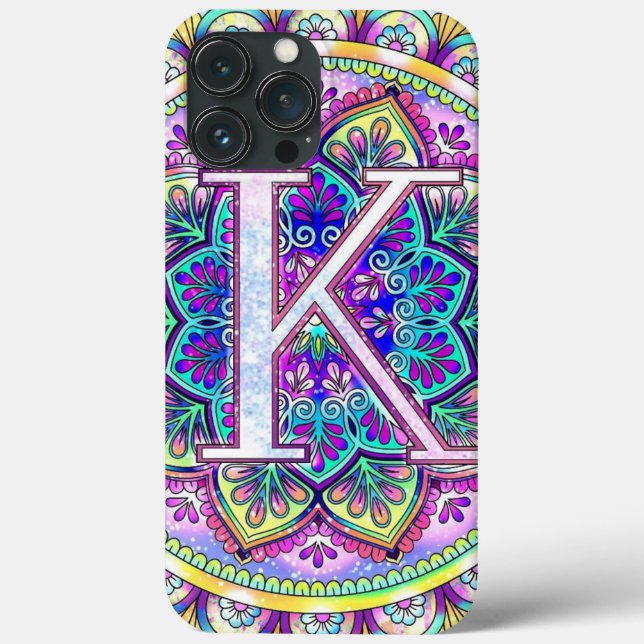 Alphabet K mandala Case-Mate iPhone Hülle (Rückseite)