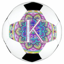 Alphabet K mandala Fußball