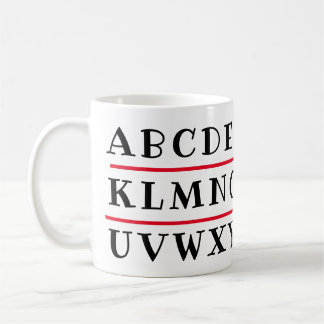 Alphabet kaffeetasse