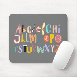 Alphabet-Kinder coole Typografie Mousepad