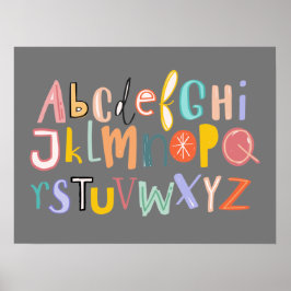 Alphabet-Kinder coole Typografie Poster
