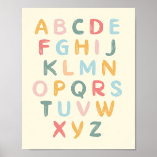 Alphabet Kinderzimmer Decoder ABC Chart Poster