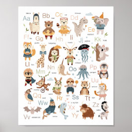 Alphabet Kinderzimmer Decoder ABC Chart Poster