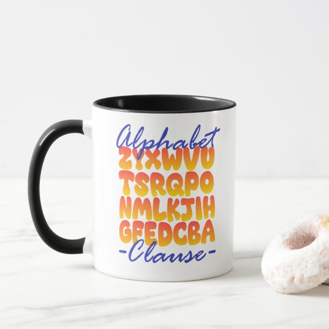 Alphabet-Klausel in der Cobol-Programmierung Tasse (Mit Donut)