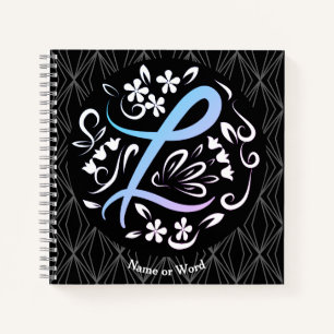 Alphabet L Monogram Handwriting Notizbuch
