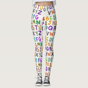 Alphabet Leggings pour femmes