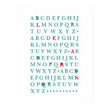 Alphabet lernen Letter Modern Typografy ABC Poster