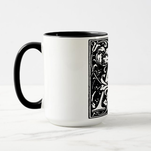 Alphabet-Letter A über die Tasse (Links)