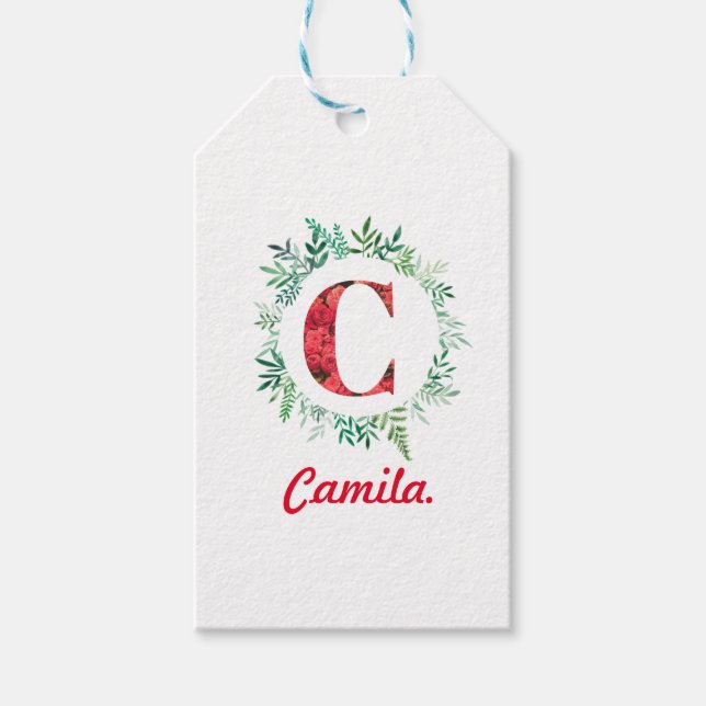 Alphabet Letter C Geschenkanhänger (Vorderseite)