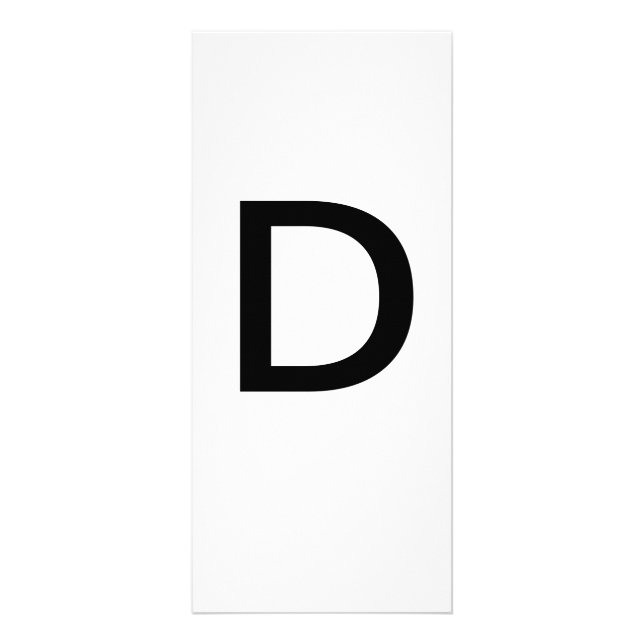 Alphabet Letter D Learning Bildung Card Werbekarte (Vorne)