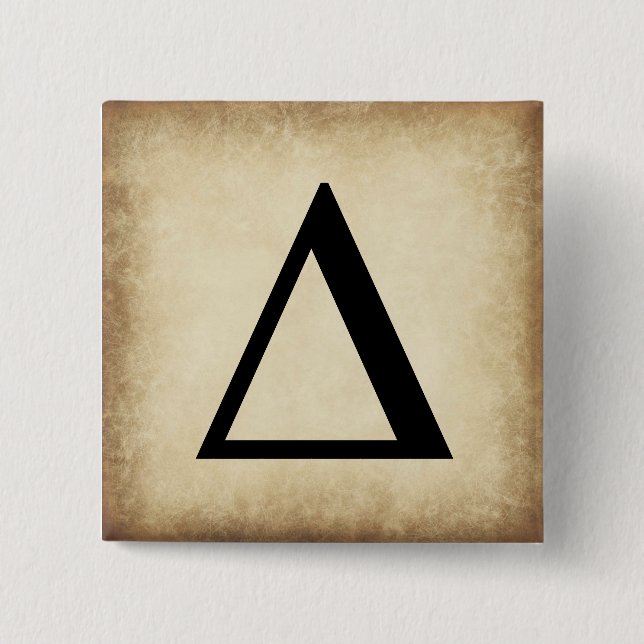 Alphabet Letter Delta Button (Vorderseite)