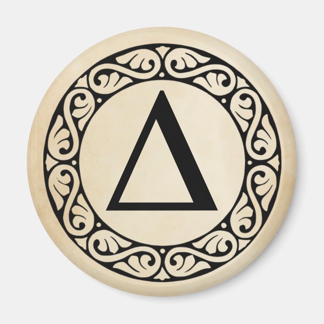 Alphabet Letter Delta Magnet (Vorne)