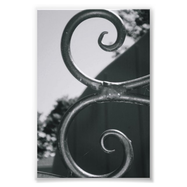 Alphabet Letter E (5) Schwarz-Weiß Fotodruck (Vorne)
