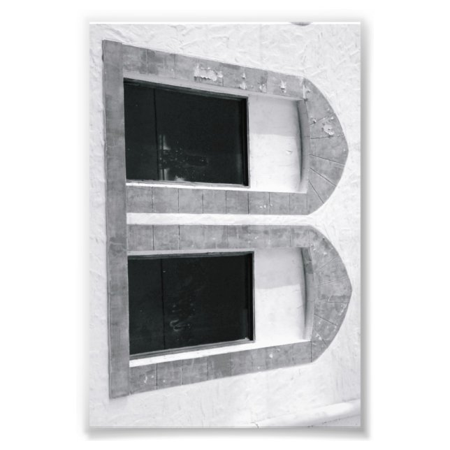Alphabet Letter Fotografie B5 Schwarz und Weiß 4x6 (Vorne)