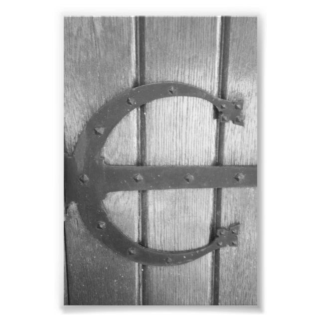 Alphabet Letter Fotografy E7 Black and White 4x6 Fotodruck (Vorne)