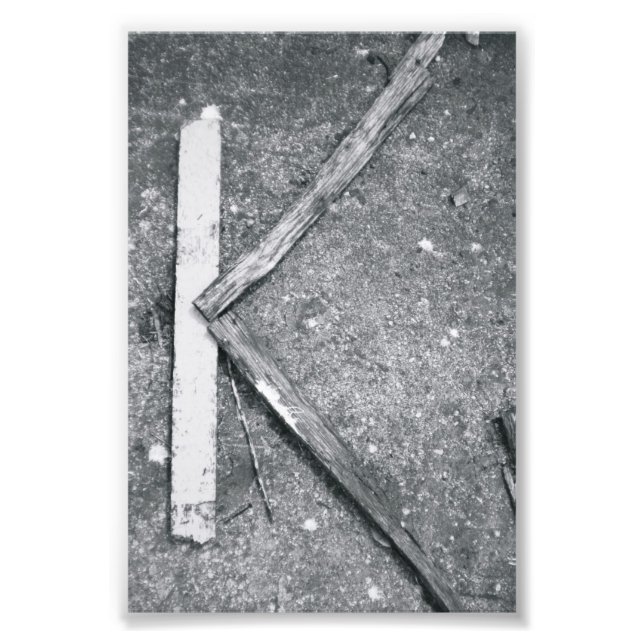 Alphabet Letter Fotografy K4 Black and White 4x6 Fotodruck (Vorne)